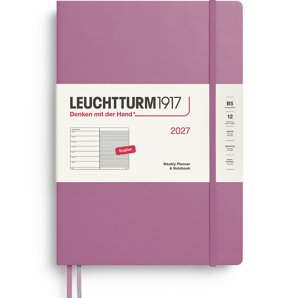 Leuchtturm1917 agenda B5 Composition Weekly Planner & Notebook Dusty Rose