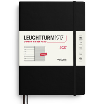 Leuchtturm1917 agenda B5 Composition Weekly Planner & Notebook Black
