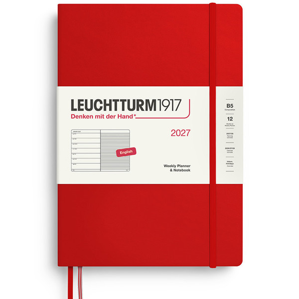 Leuchtturm1917 agenda B5 Composition Weekly Planner & Notebook Cherry