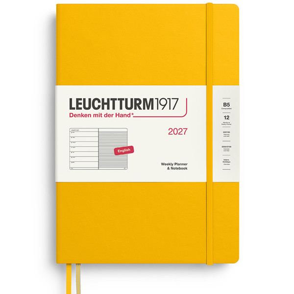 Leuchtturm1917 agenda B5 Composition Weekly Planner & Notebook Sunflower