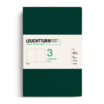 LEUCHTTURM1917 Jottbook Pur Medium A5 Flexcover blanco Forest Green