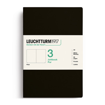 LEUCHTTURM1917 Jottbook Pur Medium A5 Flexcover blanco Black