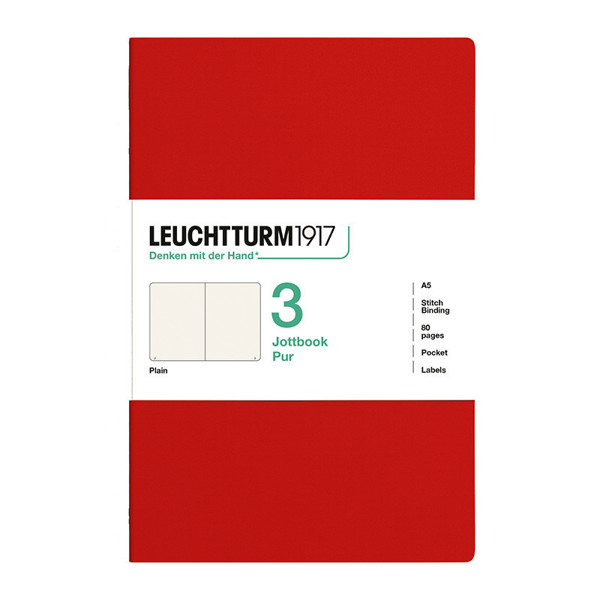 LEUCHTTURM1917 Jottbook Pur Medium A5 Flexcover blanco Cherry