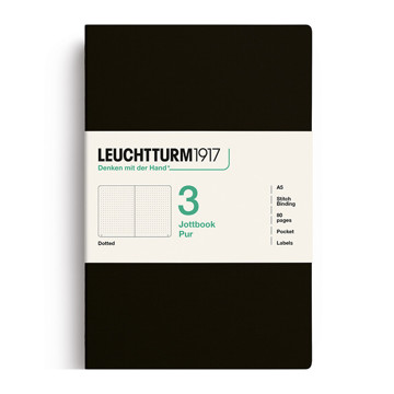LEUCHTTURM1917 Jottbook Pur Medium A5 Flexcover dotted Black