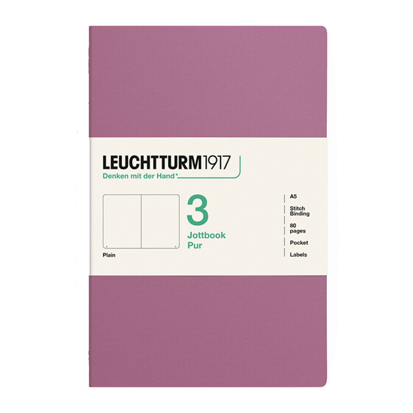 LEUCHTTURM1917 Jottbook Pur Medium A5 Flexcover blanco Dusty Rose