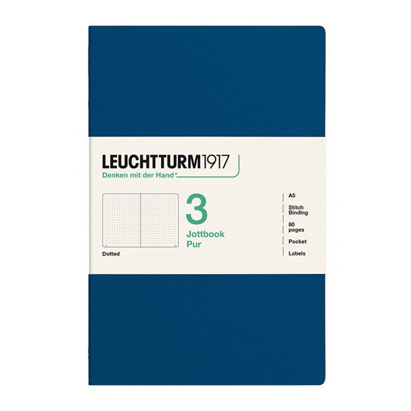 LEUCHTTURM1917 Jottbook Pur Medium A5 Flexcover dotted Indigo