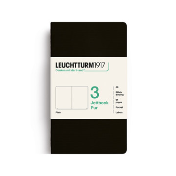 LEUCHTTURM1917 Jottbook Pur Pocket A6 Flexcover blanco Black