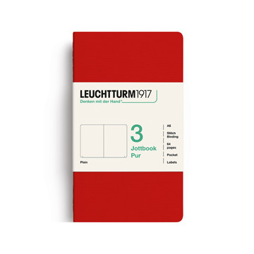 LEUCHTTURM1917 Jottbook Pur Pocket A6 Flexcover blanco Cherry