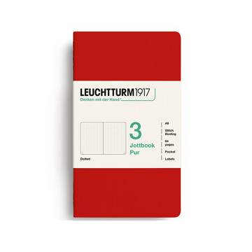 LEUCHTTURM1917 Jottbook Pur Pocket A6 Flexcover dotted Cherry