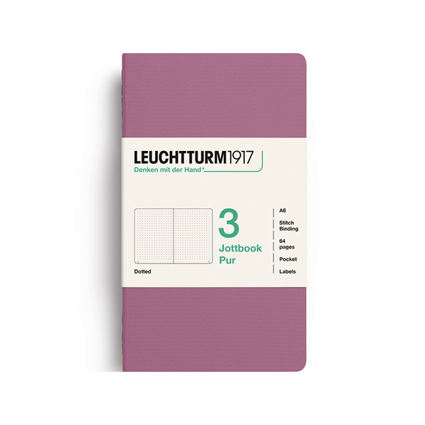 LEUCHTTURM1917 Jottbook Pur Pocket A6 Flexcover dotted Dusty Rose