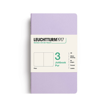 LEUCHTTURM1917 Jottbook Pur Pocket A6 Flexcover blanco Lilac