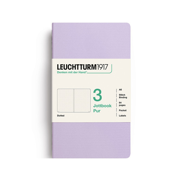 LEUCHTTURM1917 Jottbook Pur Pocket A6 Flexcover dotted Lilac