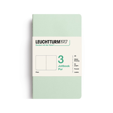 LEUCHTTURM1917 Jottbook Pur Pocket A6 Flexcover blanco Mint Green