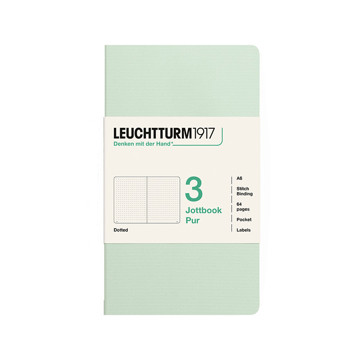 LEUCHTTURM1917 Jottbook Pur Pocket A6 Flexcover dotted Mint Green