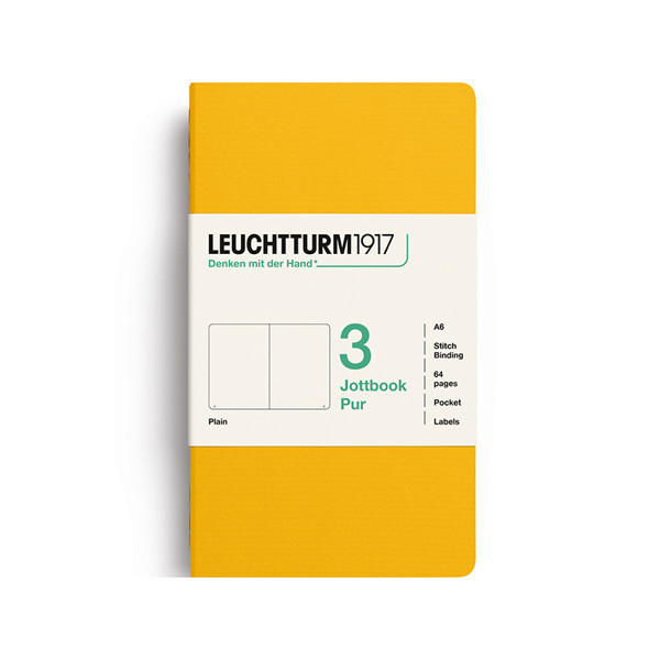 LEUCHTTURM1917 Jottbook Pur Pocket A6 Flexcover blanco Sunflower