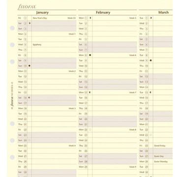 Afbeeldingen van Filofax A5 jaarplanner verticaal 2028 cotton cream