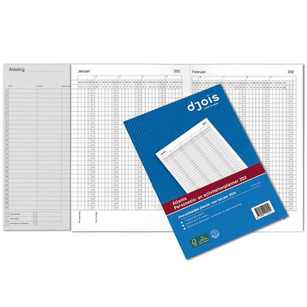 kalender Djois Atlanta jaarplanner - personeel- en activiteitenplanner 
