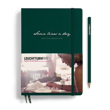 LEUCHTTURM1917 Some Lines a Day Medium A5 Forest Green