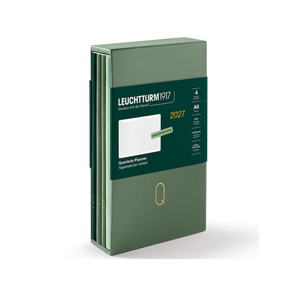 Leuchtturm1917 agenda A6 Pocket Quarterly Daily Planner Shades of Green