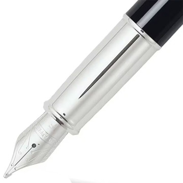 Sheaffer 100 Black Lacquer - Chrome Cap vulpen M