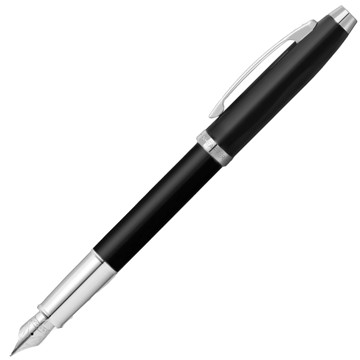 Sheaffer 100 glossy black lacquer vulpen M