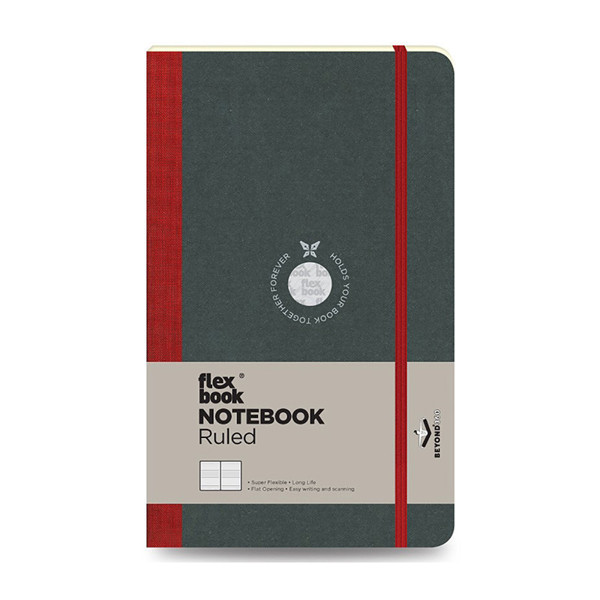 Flexbook Notebook Medium Red gelijnd