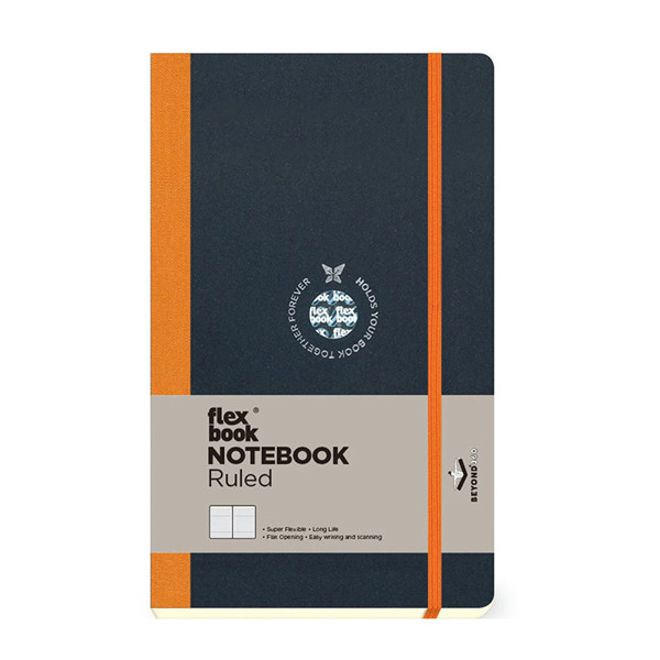 Flexbook Notebook Medium Orange gelijnd