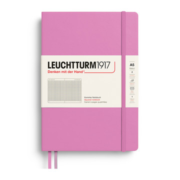 Leuchtturm1917 Medium A5 notitieboek Bubblegum geruit