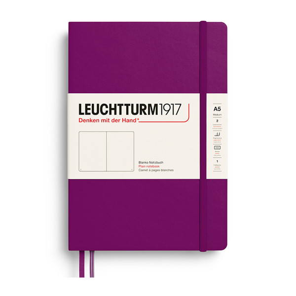 Leuchtturm1917 Medium A5 notitieboek Burgundy blanco