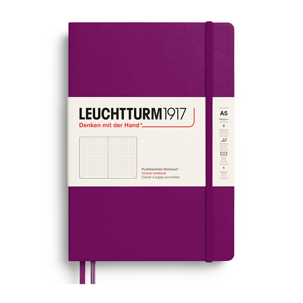 Leuchtturm1917 Medium A5 notitieboek Burgundy dotted