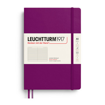 Leuchtturm1917 Medium A5 notitieboek Burgundy gelijnd