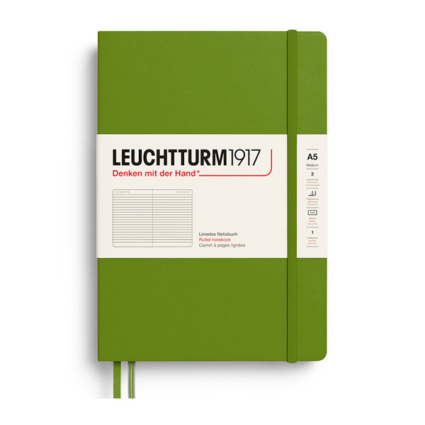 Leuchtturm1917 Medium A5 notitieboek Moss gelijnd