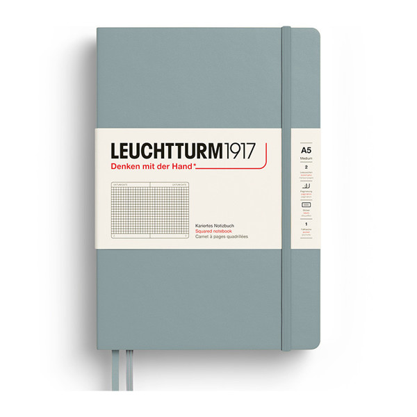 Leuchtturm1917 Medium A5 notitieboek Dove geruit