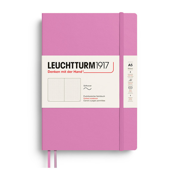 Leuchtturm1917 Medium A5 Softcover notitieboek Bubblegum dotted