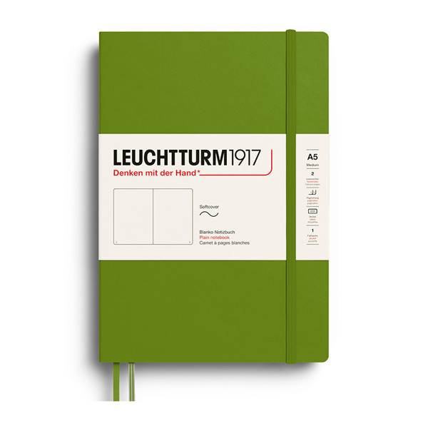 Leuchtturm1917 Medium A5 Softcover notitieboek Moss blanco