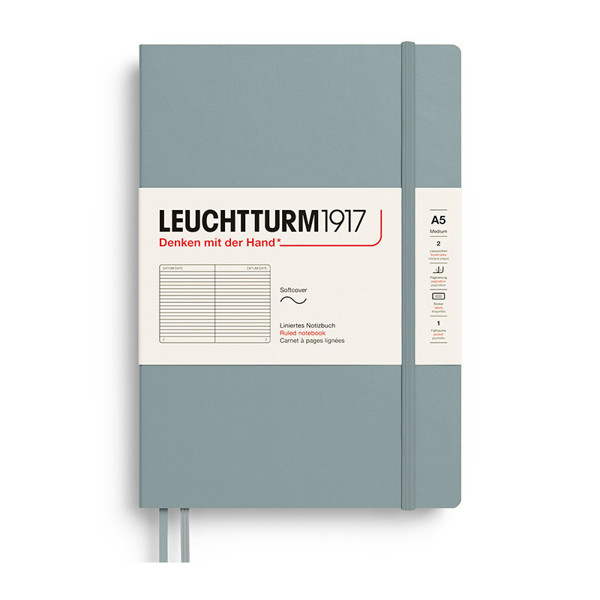Leuchtturm1917 Medium A5 Softcover notitieboek Dove gelijnd