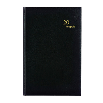agenda Brepols Saturnus Luxe Lima kort 1/1 - zwart