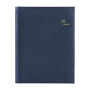 Brepols agenda Timing Lima    7 dagen op 2 pagina's creme papier - blauw