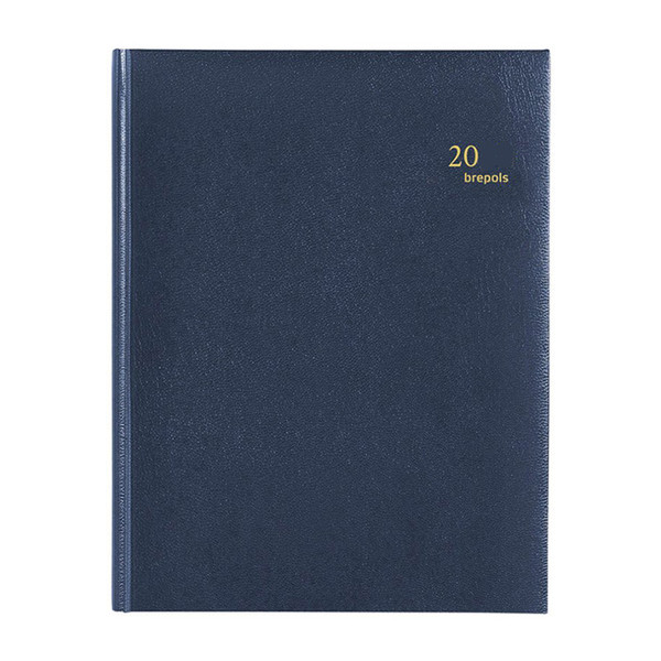 Brepols agenda Timing Lima    7 dagen op 2 pagina's wit papier - blauw