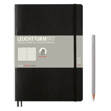 LEUCHTTURM1917 Composition B5 Softcover notitieboek Black gelijnd
