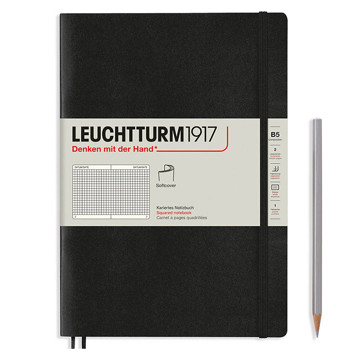 LEUCHTTURM1917 Composition B5 Softcover notitieboek Black geruit