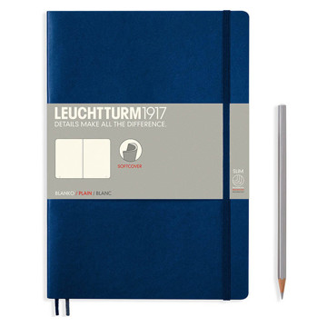 LEUCHTTURM1917 Composition B5 Softcover notitieboek Navy blanco