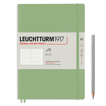 LEUCHTTURM1917 Composition B5 Softcover notitieboek Sage dotted
