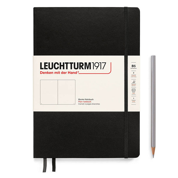 LEUCHTTURM1917 Composition B5 notitieboek Black blanco