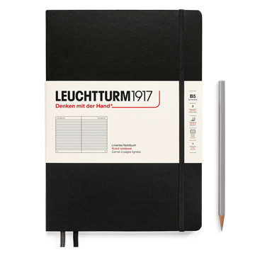 LEUCHTTURM1917 Composition B5 Softcover notitieboek Black gelijnd