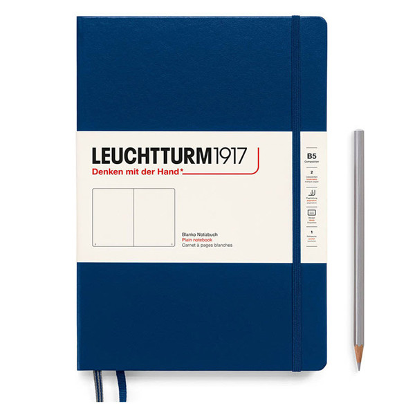 LEUCHTTURM1917 Composition B5 Softcover notitieboek Navy blanco