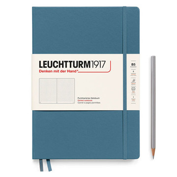LEUCHTTURM1917 Composition B5 notitieboek Stone Blue dotted