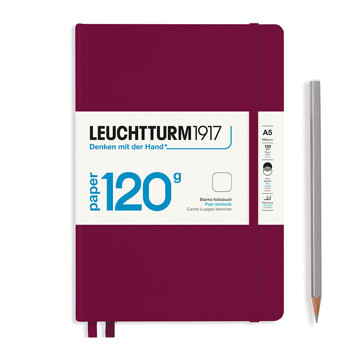 LEUCHTTURM1917 Medium A5 notitieboek 120g Port Red blanco