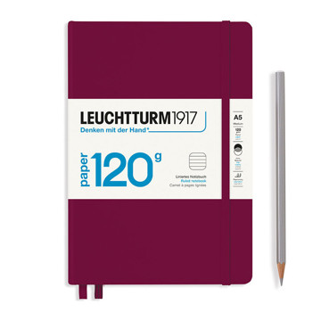 LEUCHTTURM1917 Medium A5 notitieboek 120g Port Red gelijnd