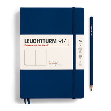 LEUCHTTURM1917 Medium A5 notitieboek 120g Navy blanco